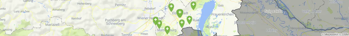 Kartenansicht für Apotheken-Notdienste in der Nähe von Hornstein (Eisenstadt-Umgebung, Burgenland)